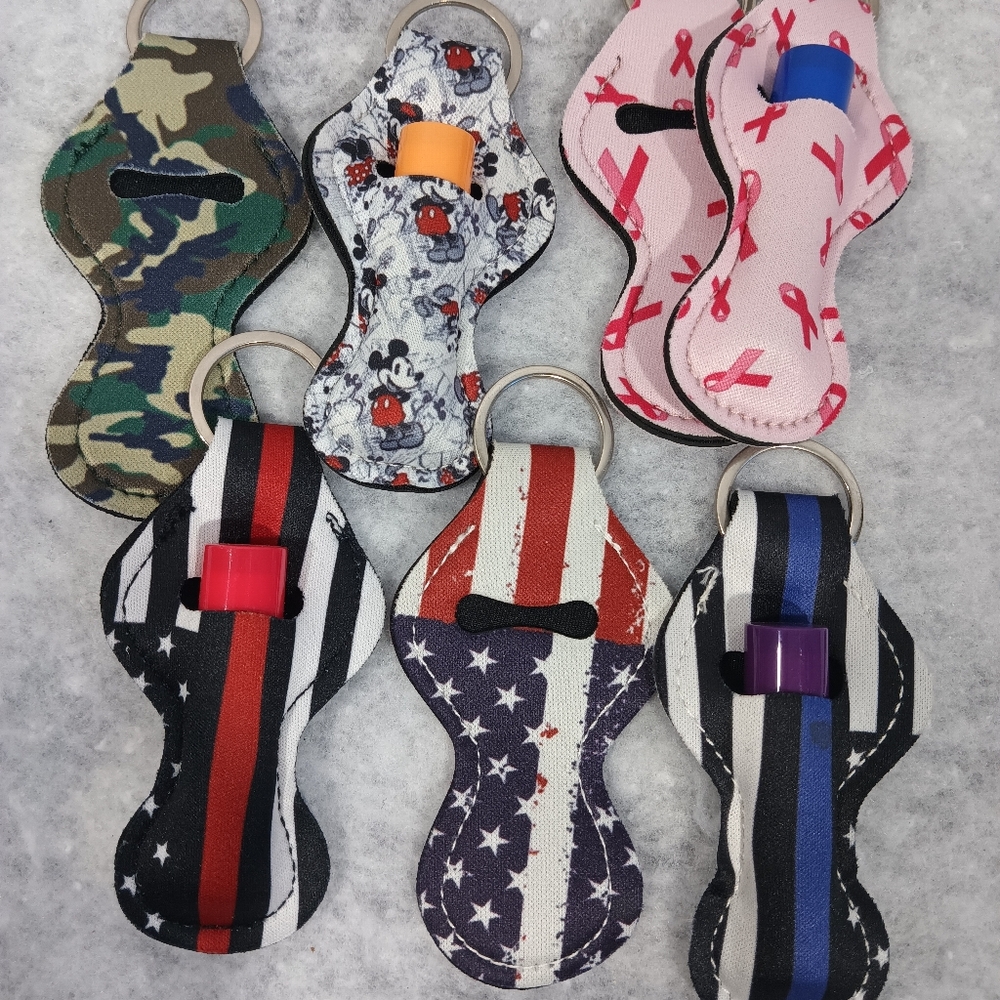 NWOT Keychain/chapstick holder